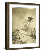 The War of the Worlds, a Martian Fighting-Machine is Destroyed by a Hit from a Shell-Henrique Alvim Corr?a-Framed Photographic Print