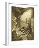 The War of the Worlds, a Martian Handling-Machine, Finds a Victim-Henrique Alvim Corr?a-Framed Art Print