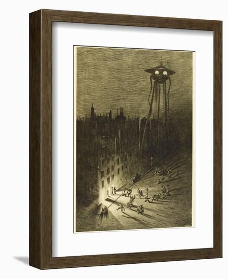 The War of the Worlds, a Martian Machine Contemplates the Drunken Crowd-Henrique Alvim Corr?a-Framed Photographic Print