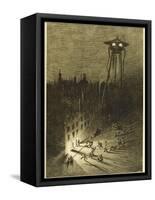 The War of the Worlds, a Martian Machine Contemplates the Drunken Crowd-Henrique Alvim Corr?a-Framed Stretched Canvas
