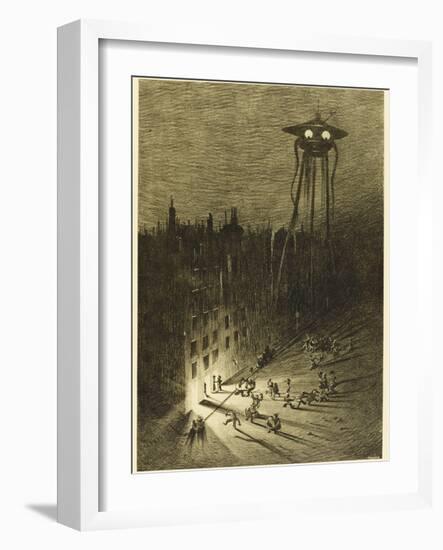 The War of the Worlds, a Martian Machine Contemplates the Drunken Crowd-Henrique Alvim Corr?a-Framed Photographic Print