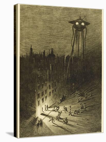 The War of the Worlds, a Martian Machine Contemplates the Drunken Crowd-Henrique Alvim Corr?a-Stretched Canvas