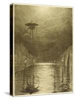 The War of the Worlds, a Martian Machine Over the Flooding Thames-Henrique Alvim Corr?a-Stretched Canvas