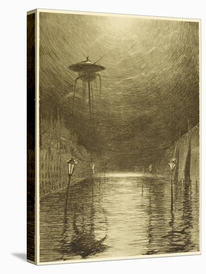 The War of the Worlds, a Martian Machine Over the Flooding Thames-Henrique Alvim Corr?a-Stretched Canvas