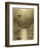 The War of the Worlds, a Martian Machine Over the Flooding Thames-Henrique Alvim Corr?a-Framed Photographic Print