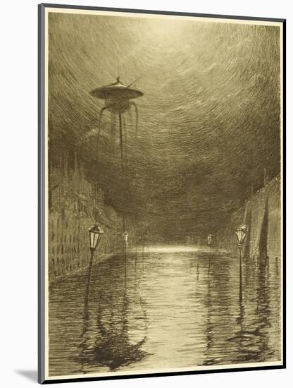 The War of the Worlds, a Martian Machine Over the Flooding Thames-Henrique Alvim Corr?a-Mounted Photographic Print