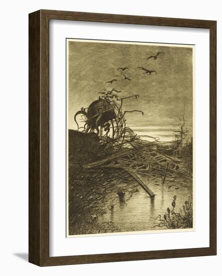 The War of the Worlds a Wrecked Martian Handling- Machine-Henrique Alvim Corr?a-Framed Art Print