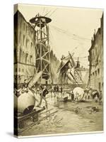 The War of the Worlds, after the Death of the Martian Invaders Londoners Examine Their Machines-Henrique Alvim Corr?a-Stretched Canvas