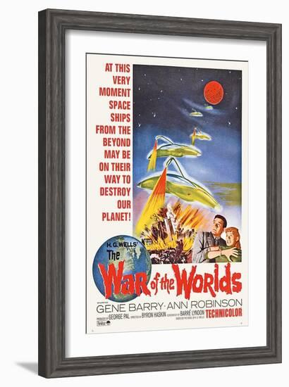 The War of the Worlds, Bottom From Left: Gene Barry, Ann Robinson, 1953-null-Framed Art Print