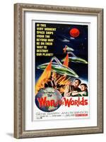 The War of the Worlds, Bottom from Left: Gene Barry, Ann Robinson on 1965 Poster Art, 1953-null-Framed Art Print