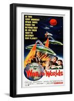 The War of the Worlds, Bottom from Left: Gene Barry, Ann Robinson on 1965 Poster Art, 1953-null-Framed Art Print