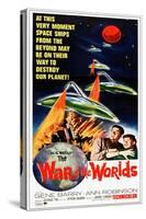 The War of the Worlds, Bottom from Left: Gene Barry, Ann Robinson on 1965 Poster Art, 1953-null-Stretched Canvas