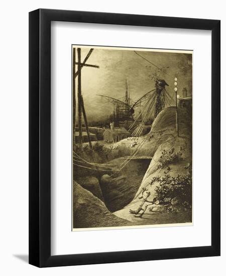 The War of the Worlds, Dead London Devastated by the Martian Attack-Henrique Alvim Corr?a-Framed Photographic Print