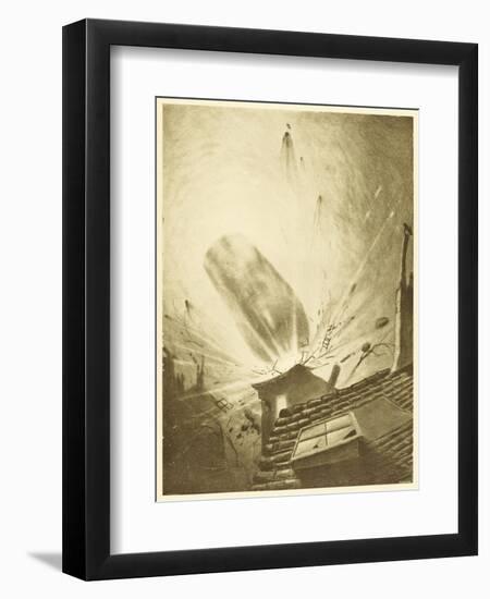 The War of the Worlds, The Fall of the Fifth Martian Cylinder-Henrique Alvim Corr?a-Framed Art Print