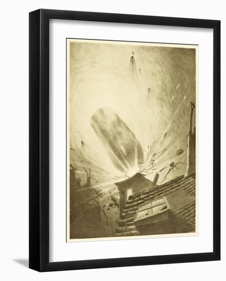 The War of the Worlds, The Fall of the Fifth Martian Cylinder-Henrique Alvim Corr?a-Framed Art Print
