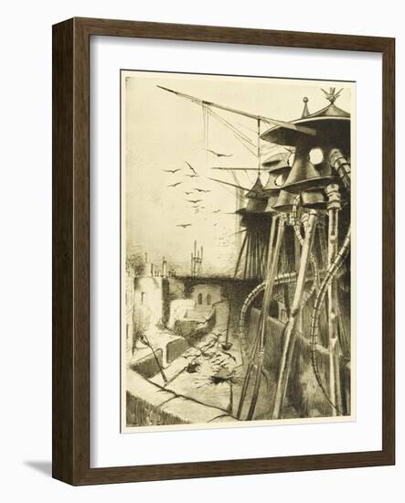 The War of the Worlds, The Fighting-Machines, Harmless Without Their Martian Crews-Henrique Alvim Corr?a-Framed Art Print