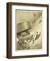 The War of the Worlds, The First Martian Emerges from the Cylinder-Henrique Alvim Corr?a-Framed Art Print