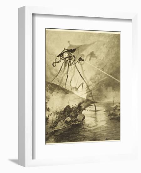 The War of the Worlds, The Martian Fighting-Machines in the Thames Valley-Henrique Alvim Corr?a-Framed Photographic Print