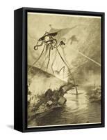 The War of the Worlds, The Martian Fighting-Machines in the Thames Valley-Henrique Alvim Corr?a-Framed Stretched Canvas