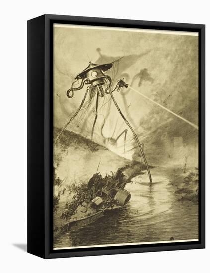 The War of the Worlds, The Martian Fighting-Machines in the Thames Valley-Henrique Alvim Corr?a-Framed Stretched Canvas