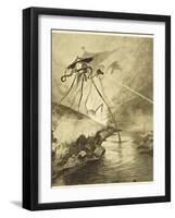 The War of the Worlds, The Martian Fighting-Machines in the Thames Valley-Henrique Alvim Corr?a-Framed Photographic Print