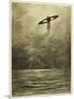 The War of the Worlds, The Martian Flying-Machine Over the English Channel-Henrique Alvim Corr?a-Mounted Art Print