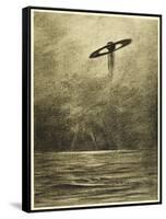 The War of the Worlds, The Martian Flying-Machine Over the English Channel-Henrique Alvim Corr?a-Framed Stretched Canvas