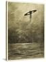 The War of the Worlds, The Martian Flying-Machine Over the English Channel-Henrique Alvim Corr?a-Stretched Canvas