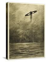 The War of the Worlds, The Martian Flying-Machine Over the English Channel-Henrique Alvim Corr?a-Stretched Canvas