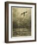 The War of the Worlds, The Martian Flying-Machine Over the English Channel-Henrique Alvim Corr?a-Framed Art Print