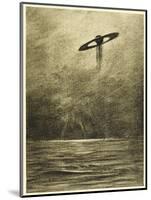 The War of the Worlds, The Martian Flying-Machine Over the English Channel-Henrique Alvim Corr?a-Mounted Art Print