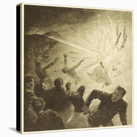 The War of the Worlds, The Martians, Heat-Ray Disperses the Crowd-Henrique Alvim Corr?a-Stretched Canvas