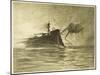 The War of the Worlds, The Torpedo-Boat's Brave Attack on the Martians-Henrique Alvim Corr?a-Mounted Art Print