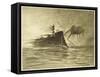 The War of the Worlds, The Torpedo-Boat's Brave Attack on the Martians-Henrique Alvim Corr?a-Framed Stretched Canvas