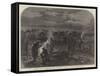 The War, Prussian Provision-Train Camping on the Field of Sadowa-null-Framed Stretched Canvas