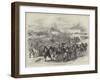 The War, Retreat of the Turkish Army from Tersenek, Artillery Covering the Retreat-null-Framed Giclee Print