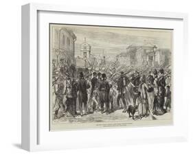 The War, Russian Imperial Guard Passing Through Bucharest-Charles Robinson-Framed Giclee Print