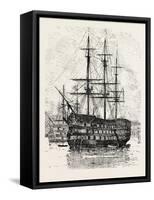 The War Ship of the Past-null-Framed Stretched Canvas