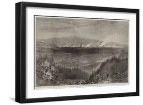 The War, Strasbourg Bombarded, a Sketch from the Baden Mountains-null-Framed Giclee Print