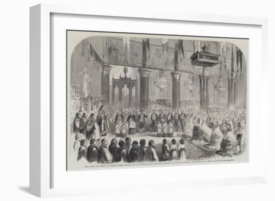 The War, Te Deum at Notre Dame, Paris, as a Thanksgiving for the Victory at Magenta-Felix Thorigny-Framed Giclee Print