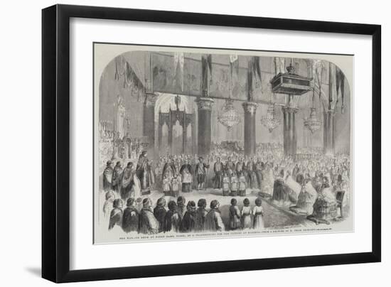 The War, Te Deum at Notre Dame, Paris, as a Thanksgiving for the Victory at Magenta-Felix Thorigny-Framed Premium Giclee Print