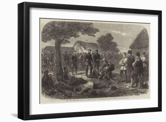 The War, the Crown Prince of Prussia Visiting the Wounded after the Battle of Sadowa-null-Framed Giclee Print