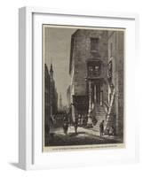 The War, the Rathhaus at Gorlitz, Silesia, Head-Quarters of the 1st Prussian Army Corps-null-Framed Giclee Print