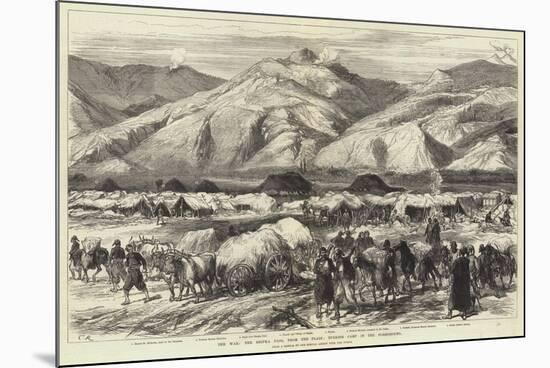 The War, the Shipka Pass, from the Plain; Turkish Camp in the Foreground-Charles Robinson-Mounted Premium Giclee Print