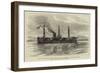 The War, the Turkish Gun-Boat Lutfi Djelil, Sunk by the Russian Batteries Near Braila-null-Framed Giclee Print