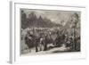 The War, Troops of the Regular Army Encamped in the Champs-Elysees, Paris-null-Framed Giclee Print