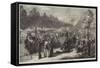 The War, Troops of the Regular Army Encamped in the Champs-Elysees, Paris-null-Framed Stretched Canvas