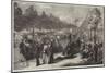 The War, Troops of the Regular Army Encamped in the Champs-Elysees, Paris-null-Mounted Premium Giclee Print