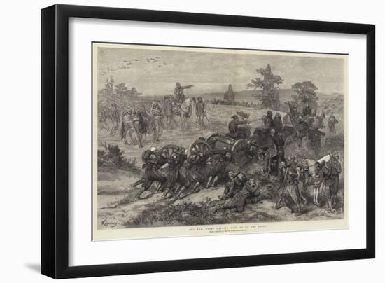 The War, Turks Hauling Guns Up to the Front-Felix Regamey-Framed Giclee Print