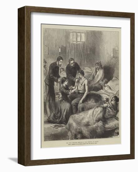 The War, Wounded Servians in the Hospital at Usicza-null-Framed Giclee Print